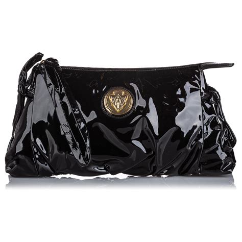 gucci patent leather clutch bag
